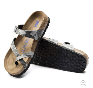 Papillio By Birkenstock Tabora Damask Grey Soft Footbed Made In Portugal