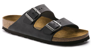 Birkenstock Arizona Black Oiled Leather Made In Germany