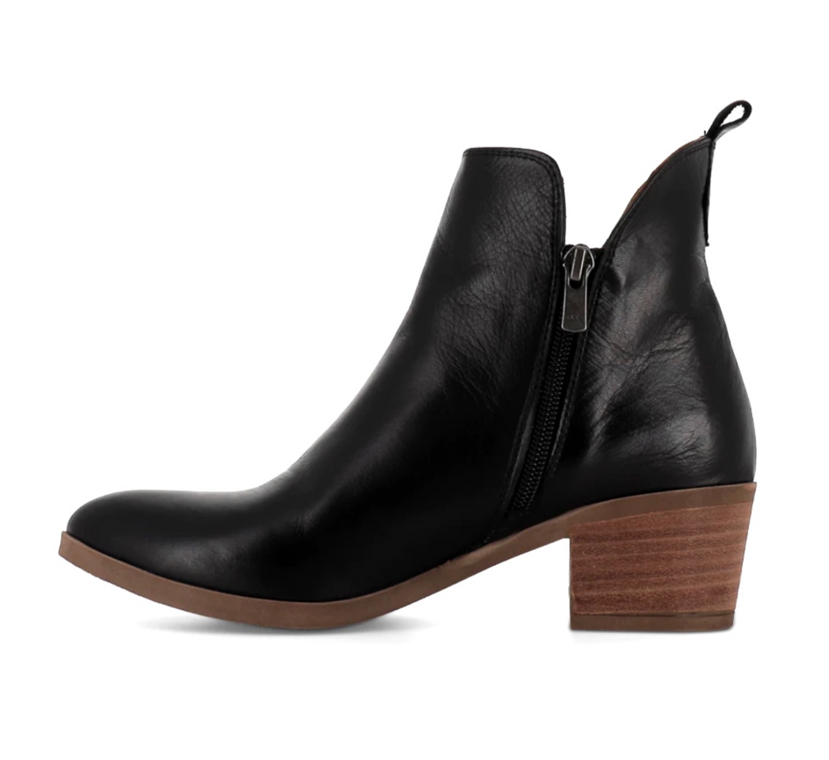 Sala Europe Bobby Black Leather Zip Ankle Boot Made In Turkey – Redpath ...