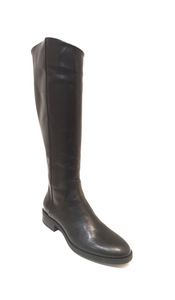 Marco Firenze Peffa Black Nero Zip Knee High Boots Made In Italy