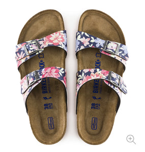 Birkenstock Sydney Supernatural Flowers Navy Soft Footbed Made In Germany