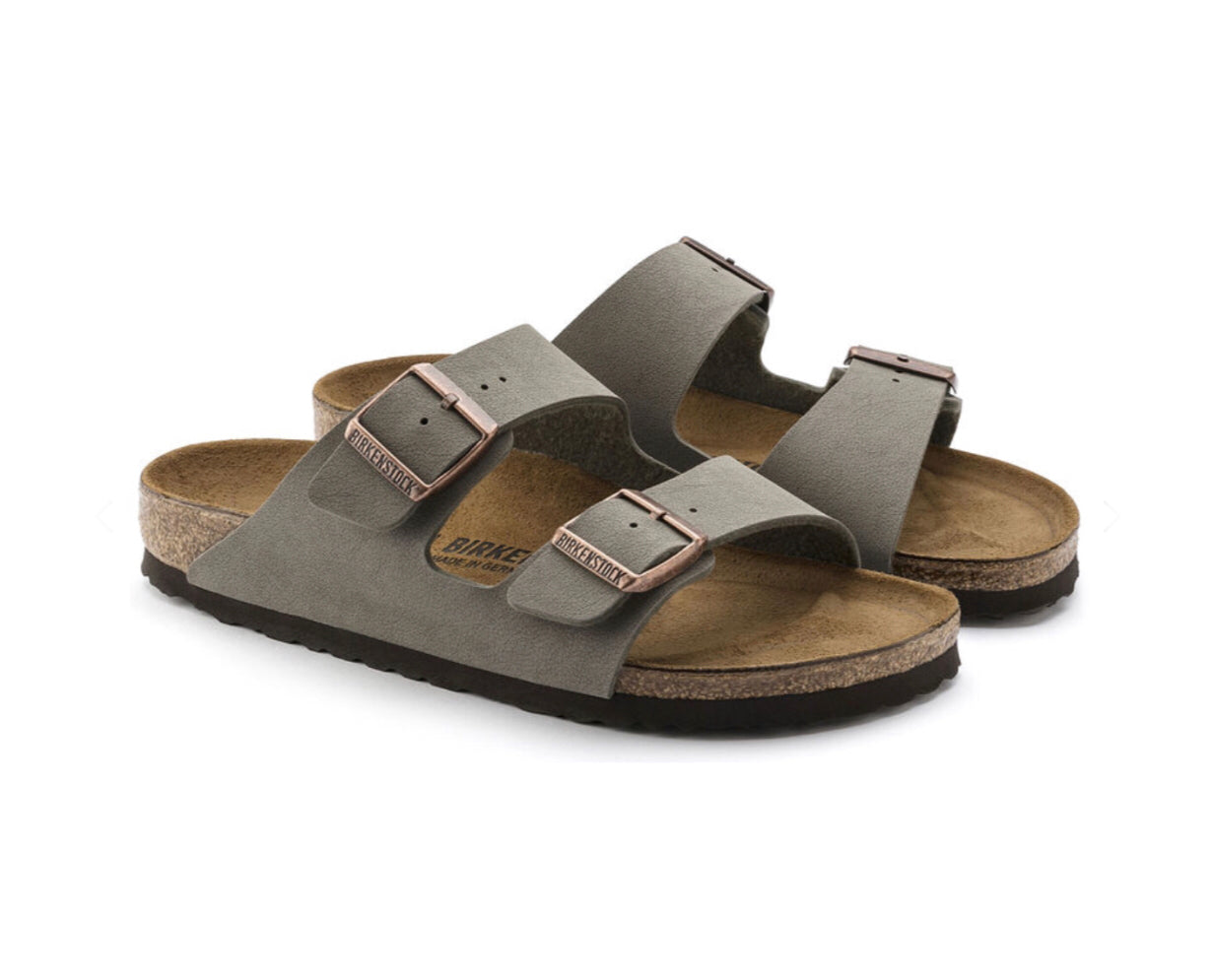 Birkenstock Arizona Stone Birko-Flor Nubuck Made In Germany