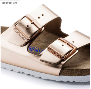 Birkenstock Arizona Metallic Copper Soft Footbed Made In Germany