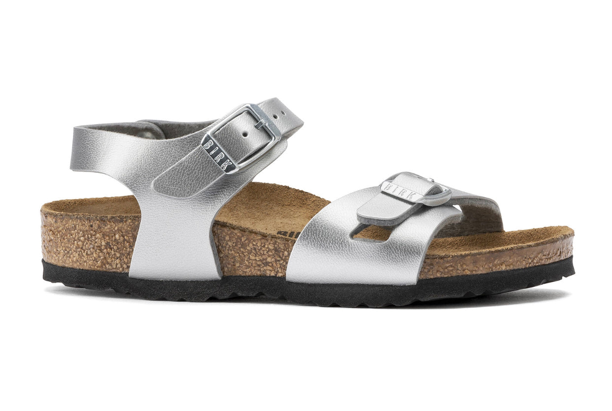 Birkenstock Rio Kids Silver Birko-Flor Made In Germany