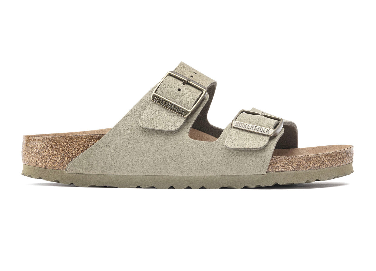 Birkenstock Arizona Earthy Faded Khaki Vegan Birko-Flor Nubuck Made In Germany