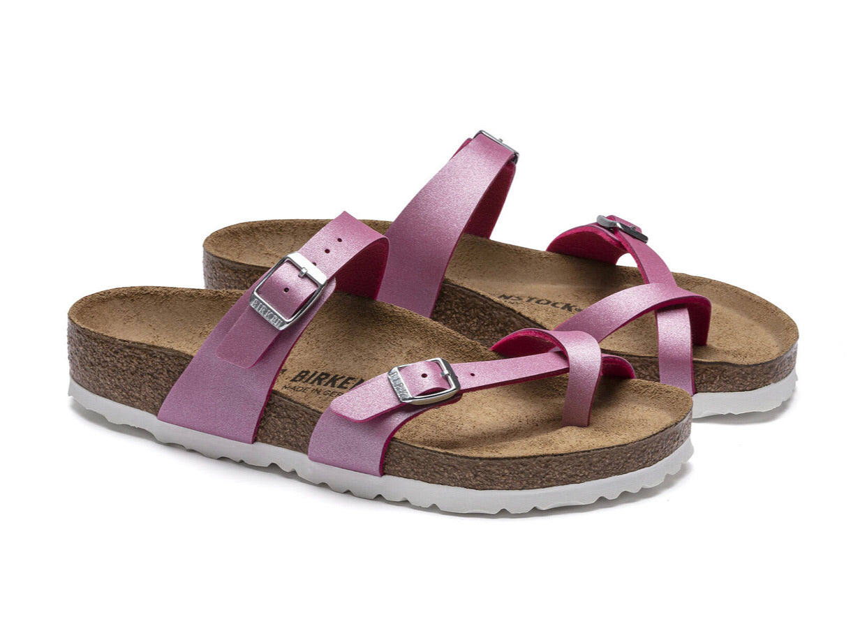 Birkenstock Mayari Icy Metallic Fuchsia Tulip Birko-Flor Made In Germany