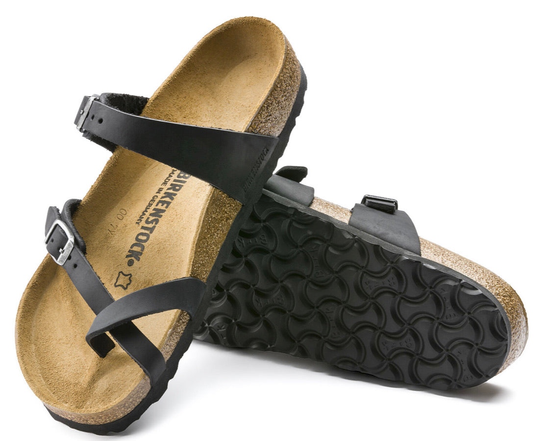 Birkenstock Mayari Black Oiled Leather Made In Germany