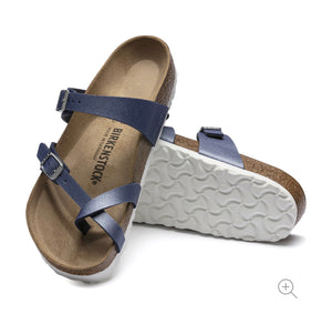 Birkenstock Mayari Icy Metallic Azure Blue Birko-Flor Made In Germany