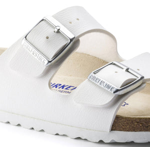 Birkenstock Arizona White Soft Footbed Birko-Flor Made In Germany