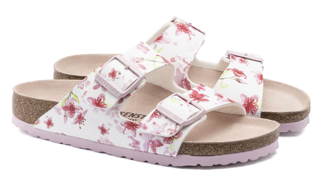 Birkenstock Arizona Blossom White Birko-Flor Made In Germany