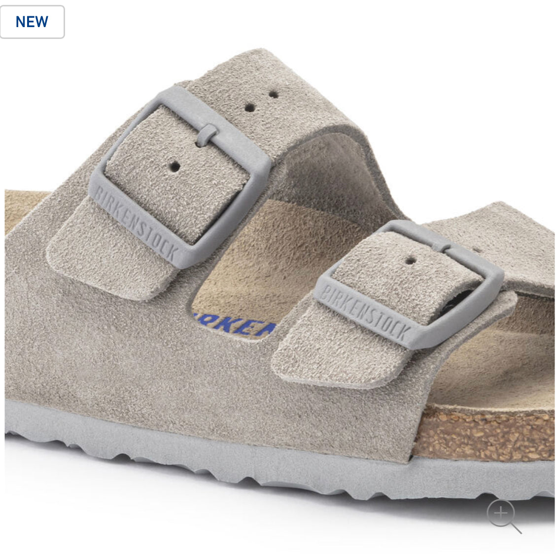 Birkenstock Arizona Stone Coin Suede Leather Soft Footbed Grey Sole Made In Germany