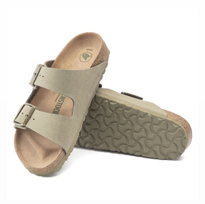 Birkenstock Arizona Earthy Faded Khaki Vegan Birko-Flor Nubuck Made In Germany