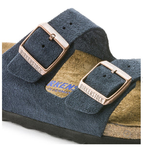 Birkenstock Arizona Navy Suede Leather Soft Footbed Made In Germany