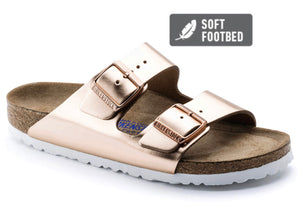 Birkenstock Arizona Metallic Copper Soft Footbed Made In Germany