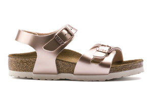 Birkenstock Rio Kids Electric Metallic Copper Birko-Flor Made In Germany