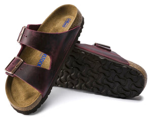Birkenstock Arizona Zinfandel Oiled Leather Soft Footbed Made In Germany
