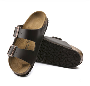 Birkenstock Arizona Dark Brown Smooth Leather Made In Germany