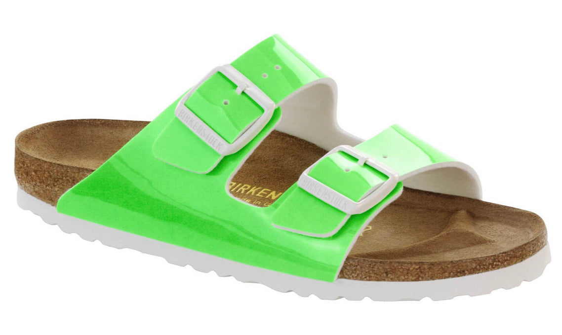 Birkenstock Arizona Patent Neon Green Made In Germany