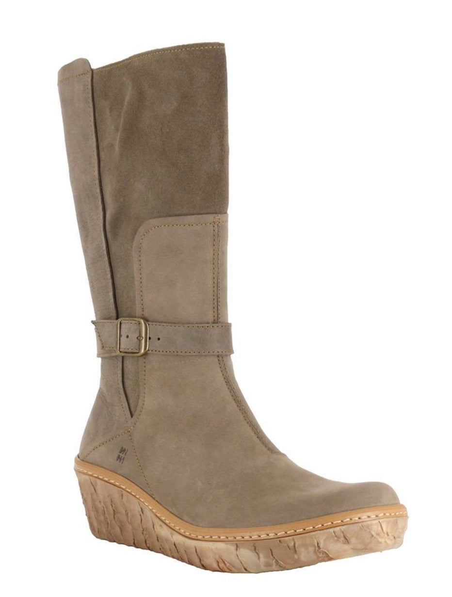 El Naturalista N5134 Plume Zip Wedge High Boots Made In Spain