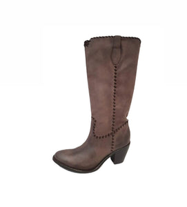 Progetto B087 Taurus Ciocc Brown Knee High Boot Made In Italy