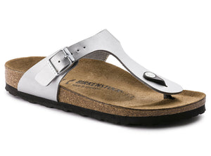 Birkenstock Gizeh Silver Birko-Flor Made In Germany