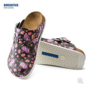 Birkenstock Kay Blooming Roses Black Birko-Flor Super Grip Made In Germany