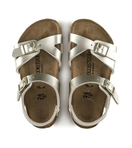 Birkenstock Rio Kids Electric Metallic Gold Birko-Flor Made In Germany