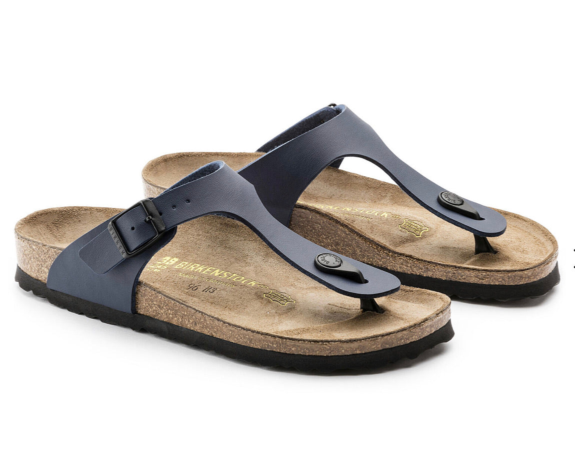 Birkenstock Gizeh Blue Birko-Flor Made In Germany