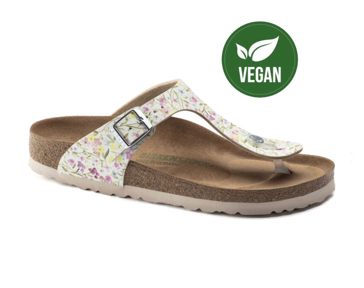 Birkenstock Gizeh Watercolor Flower White Vegan Made In Germany