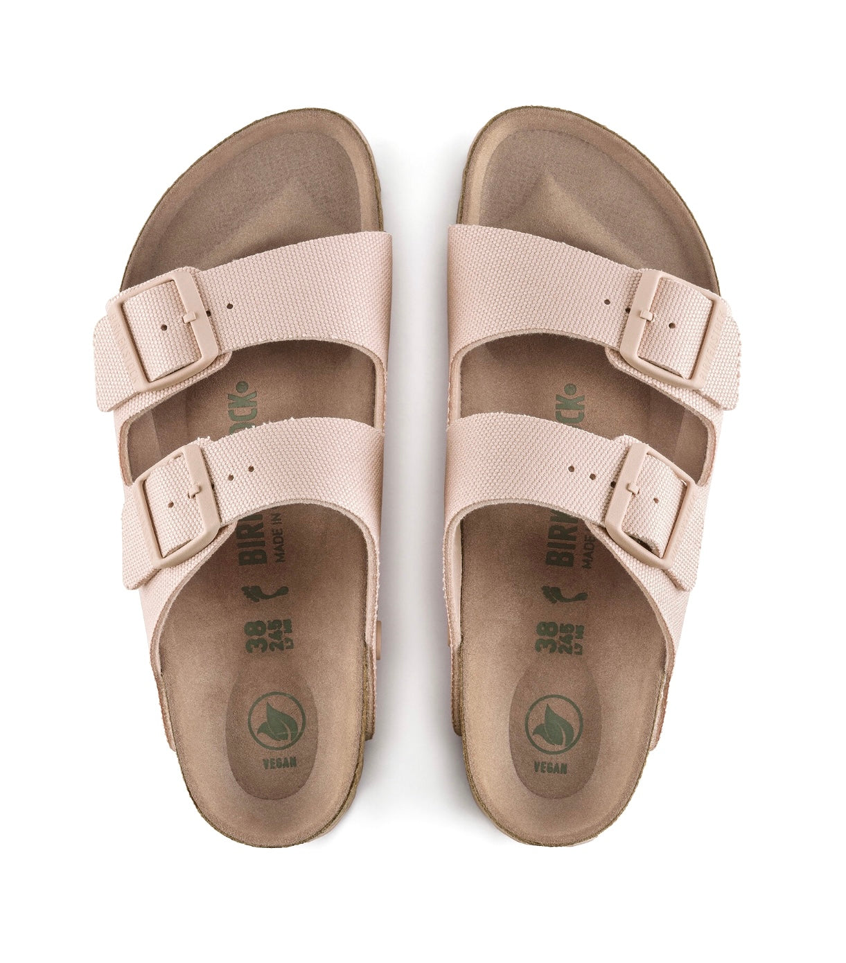 Birkenstock Arizona Rivet Logo Soft Pink Textile Vegan Made In Germany