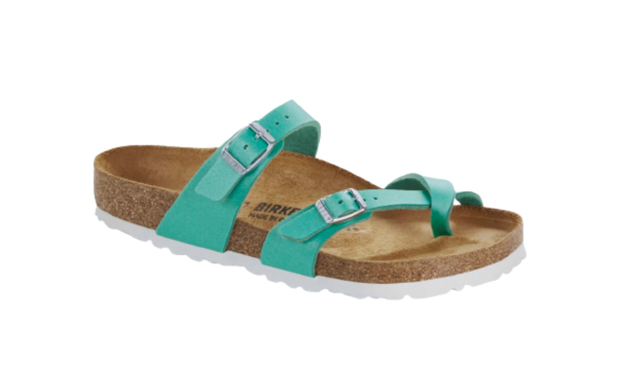 Birkenstock Mayari Icy Metallic Emerald Birko-Flor Made In Germany