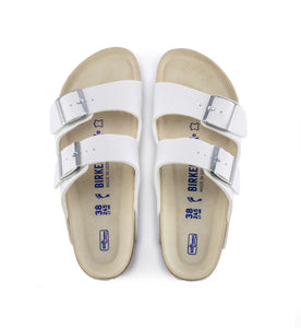 Birkenstock Arizona White Soft Footbed Birko-Flor Made In Germany