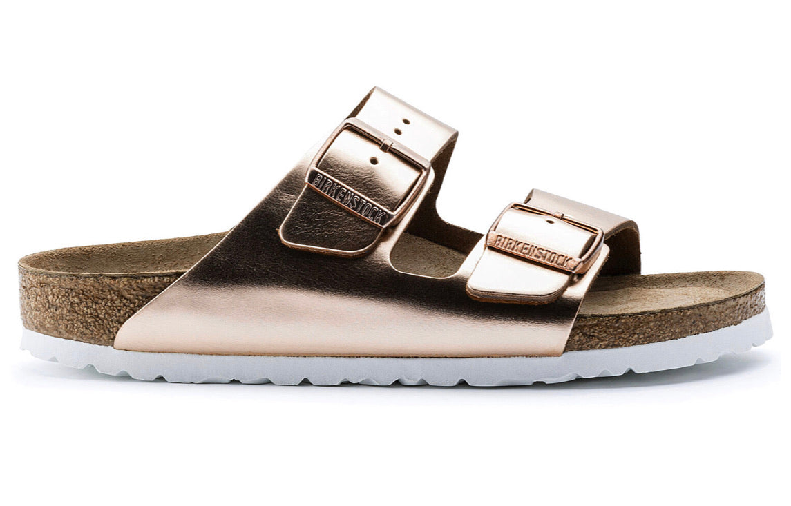 Birkenstock Arizona Metallic Copper Soft Footbed Made In Germany