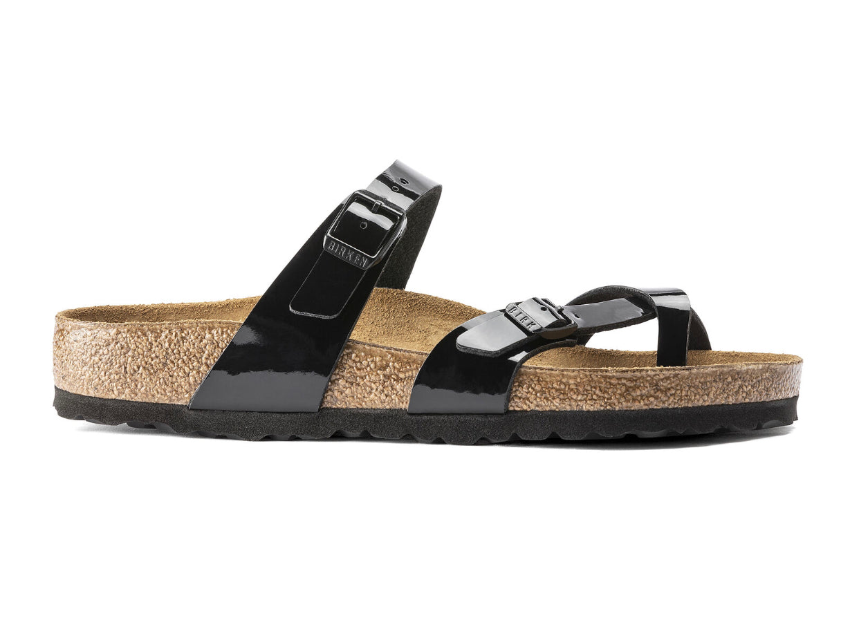 Birkenstock Mayari Black Patent Birko-Flor Made In Germany