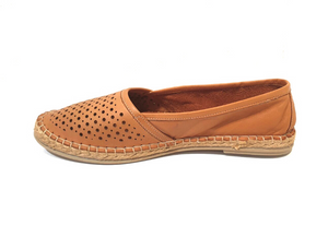 Bueno Tikka Coconut Perforated Slip On Shoe Made In Turkey