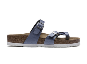 Birkenstock Mayari Icy Metallic Azure Blue Birko-Flor Made In Germany