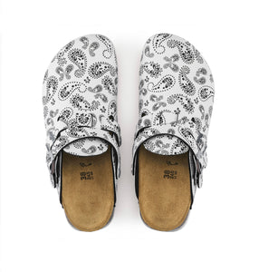 Birkenstock Kay Prof Paisley Black White Birko-Flor Super Grip Made In Germany