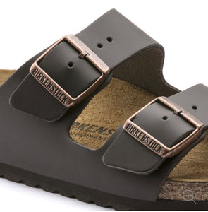 Birkenstock Arizona Dark Brown Smooth Leather Made In Germany