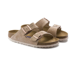 Birkenstock Arizona Nude Suede Leather Soft Footbed Made In Germany