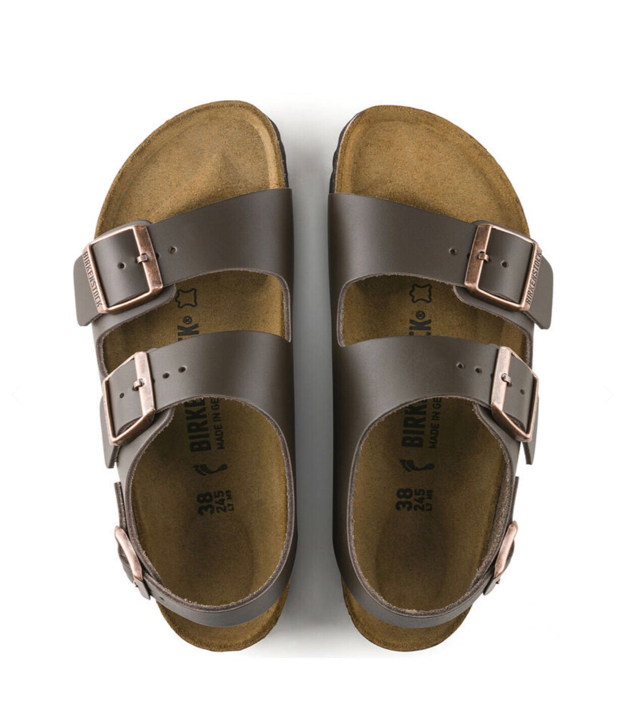 Birkenstock Milano Dark Brown Smooth Leather Made In Germany