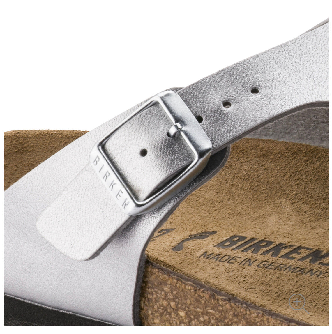 Birkenstock Gizeh Silver Birko-Flor Made In Germany