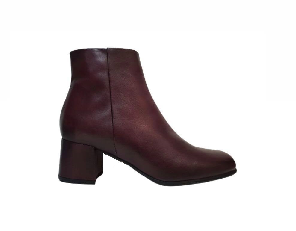 Progetto T345 Toffy Bordo Ankle Boot Zip Made In Italy