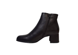 Progetto T345 Black Toffy Nero Ankle Boot Zip Made In Italy