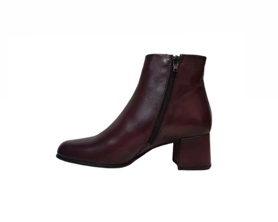 Progetto T345 Toffy Bordo Ankle Boot Zip Made In Italy