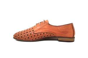 Sala Europe Venice Coconut 3 Eyelet Perforated Shoe Made In Turkey